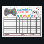 Reward Chart Video Game Personalised Chore Chart Notepad<br><div class="desc">Personalised Reward Chore Routine Chart.</div>