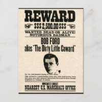 Reward Poster BOB FORD