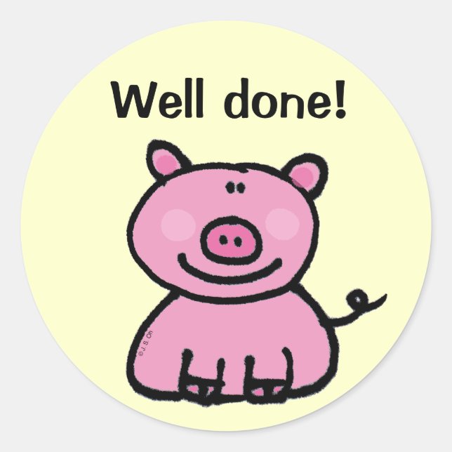 Reward sticker (well done!) (Front)