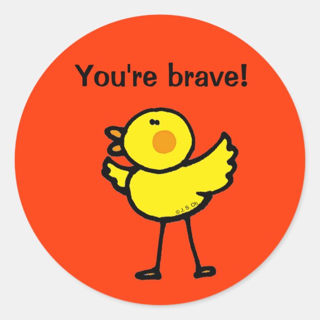 Reward sticker (You're brave!) (Front)