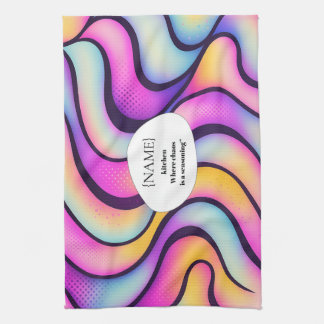  Rewarding Life Abstract Personalized  Tea Towel