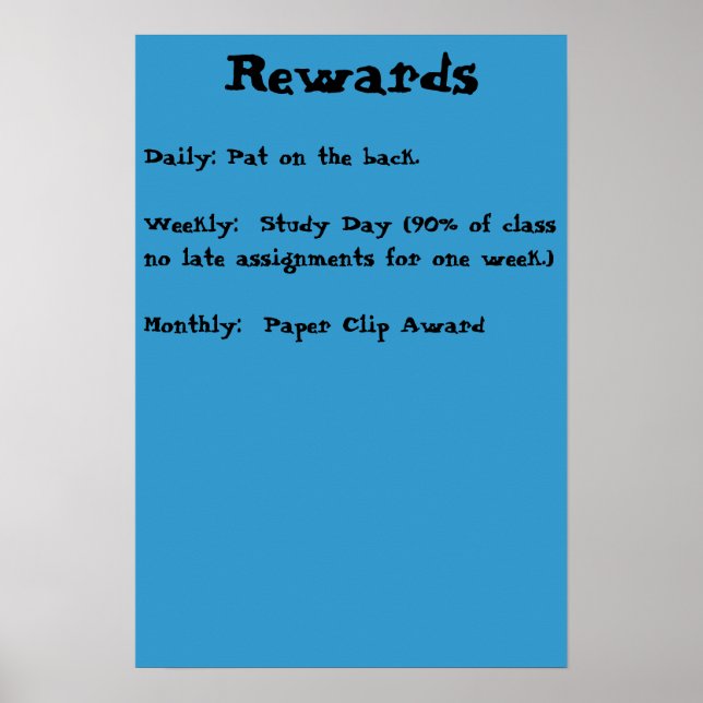 Rewards Poster (Front)