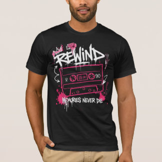 Rewind Memories Never Die Retro Graffiti 90s Vinta T-Shirt