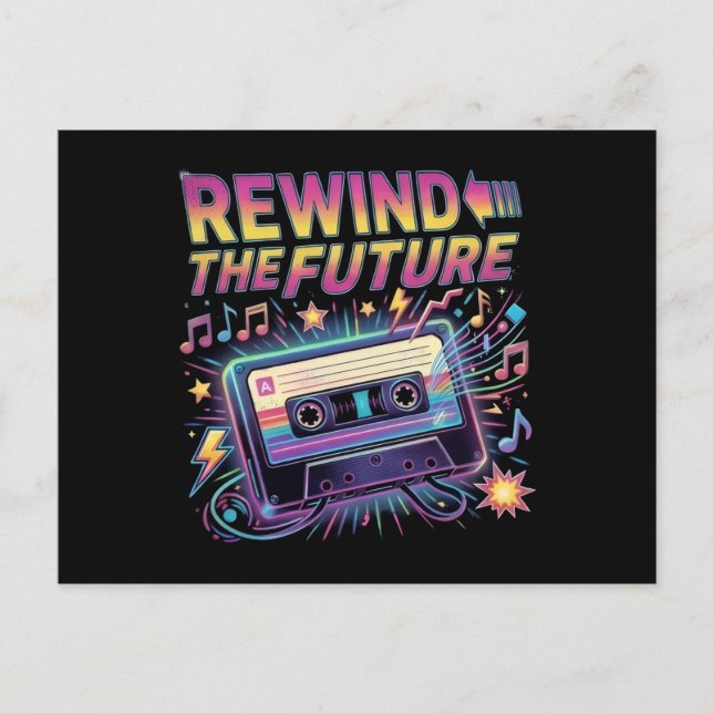 Rewind the Future High School Reunion Invitation (Front)