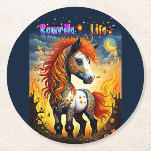 Rewrite Life Round Paper Coaster