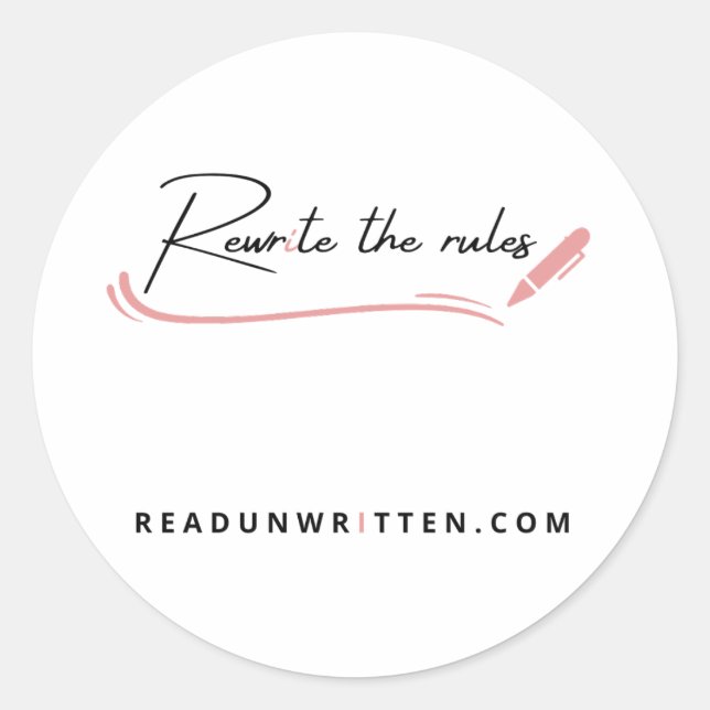 Rewrite the Rules Classic Round Sticker (Front)