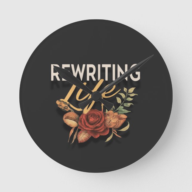 Rewriting Life Round Clock (Front)