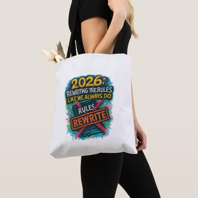 “Rewriting the Rules” 2026 Inclusion Tote Bag (Close Up)