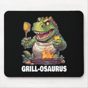 Rex Bbq Dinosaur Funny Fathers' Day Grilling Mouse Pad