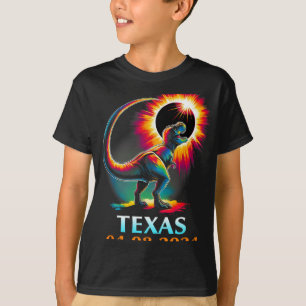 Rex Dinosaur Texas Total Solar Eclipse 2024 T-Shirt
