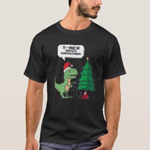 Rex Hates Christmas X-Mas Tree Lights Decoration D T-Shirt