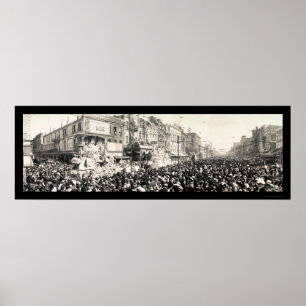 Rex Parade Carnival LA Photo 1913 Poster