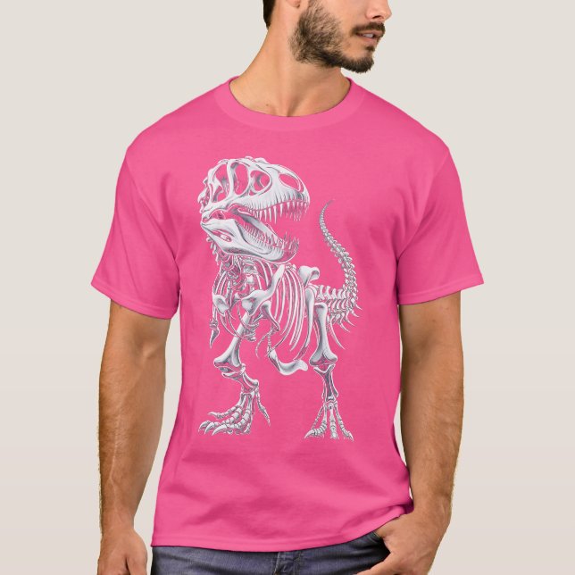 Rex Skeleton Dinosaur Bones Paleo Fossil Dinosaurs T-Shirt (Front)