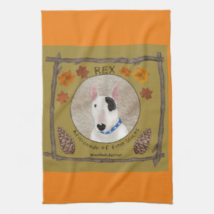 Rex The TV Terrier Autumn dish towel