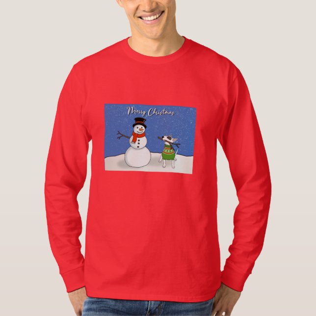 Rex The TV Terrier Christmas Long Sleeve Tee (Front)