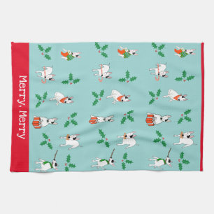 Rex The TV Terrier "Merry, Merry" Dish Towel