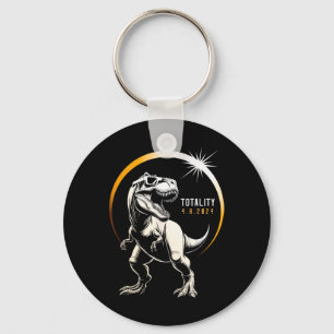 Rex Total Solar Eclipse 2024 Dinosaur April 8 Men Key Ring