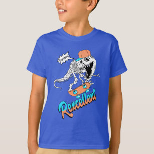 Rexcellent T-Rex Skateboarding Funny Graphic T-Shirt