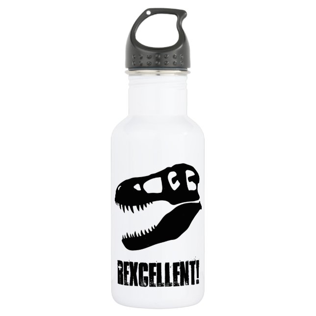 "Rexcellent!" T. rex Skull 532 Ml Water Bottle (Front)