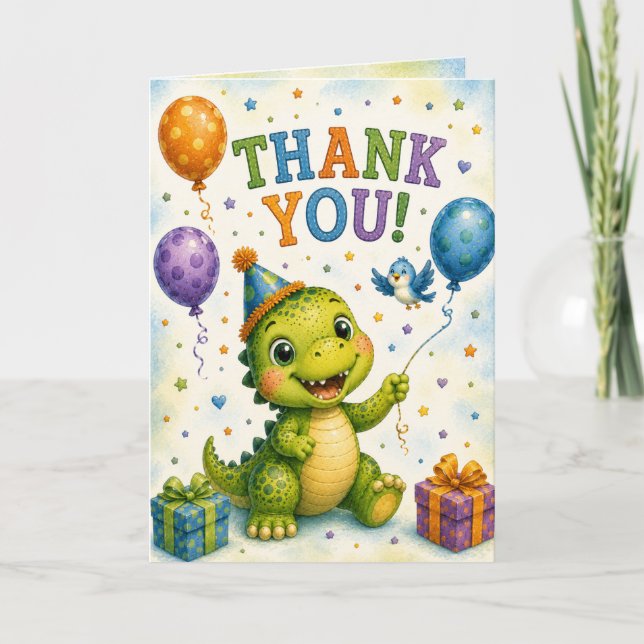 Rex's Dino-Mite Thank You Card (Front)