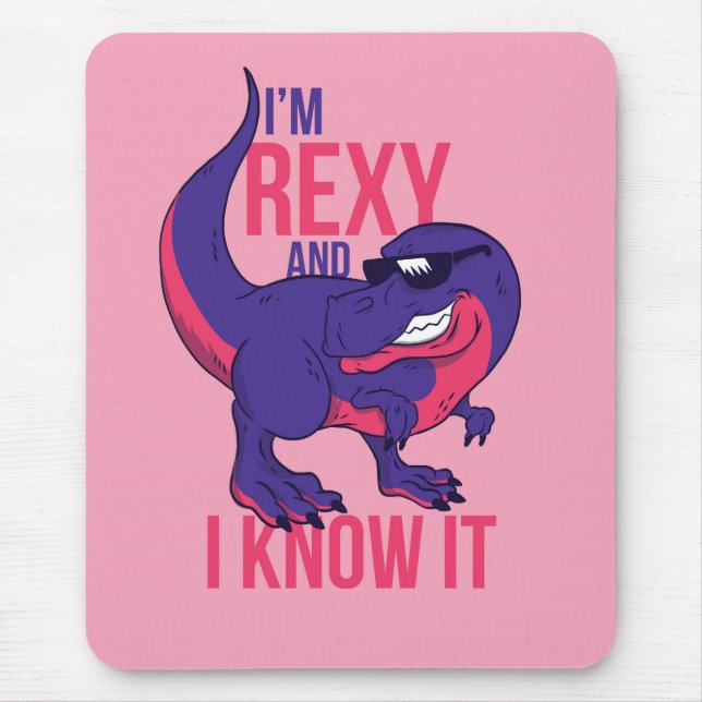 Rexy Pun Mouse Pad (Front)