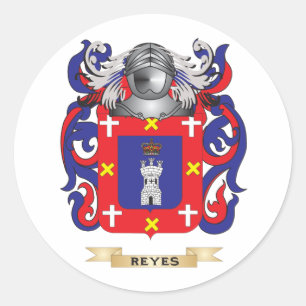 Reyes Coat of Arms (Family Crest) Classic Round Sticker