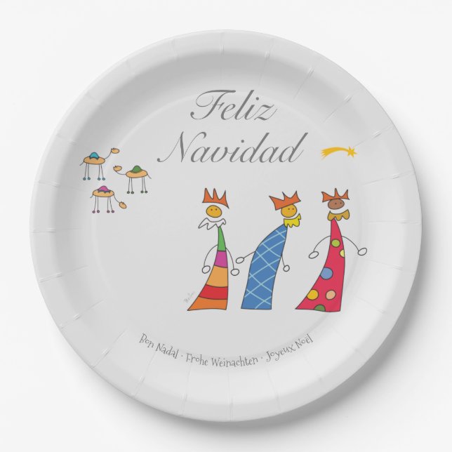 Reyes Magos de Oriente Paper Plate (Front)