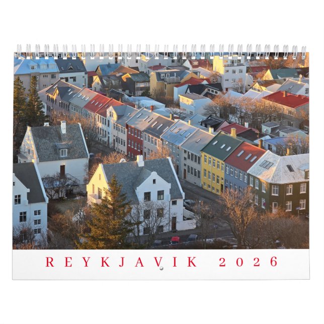 Reykjavik 2026 calendar (Cover)