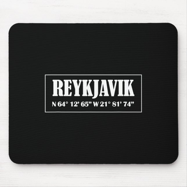 Reykjavik Iceland City Coordinates  Mouse Pad (Front)