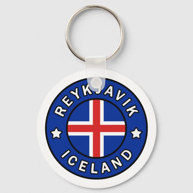 Reykjavik Iceland Key Ring (Front)
