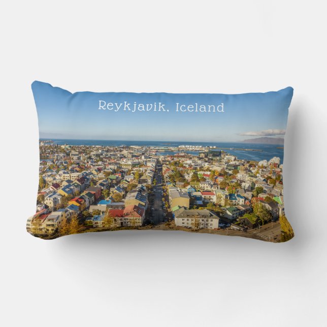 Reykjavik Iceland Lumbar Cushion (Front)
