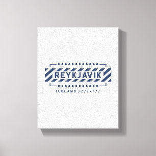 Reykjavik Iceland Modern Geometric Design Canvas Print