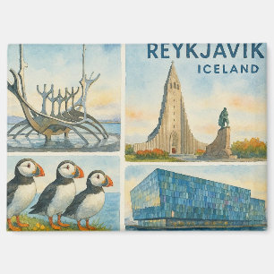 Reykjavik Iceland multiview Magnet