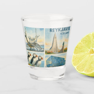 Reykjavik Iceland multiview Shot Glass