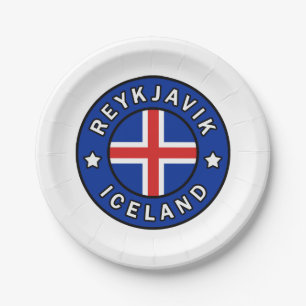 Reykjavik Iceland Paper Plate