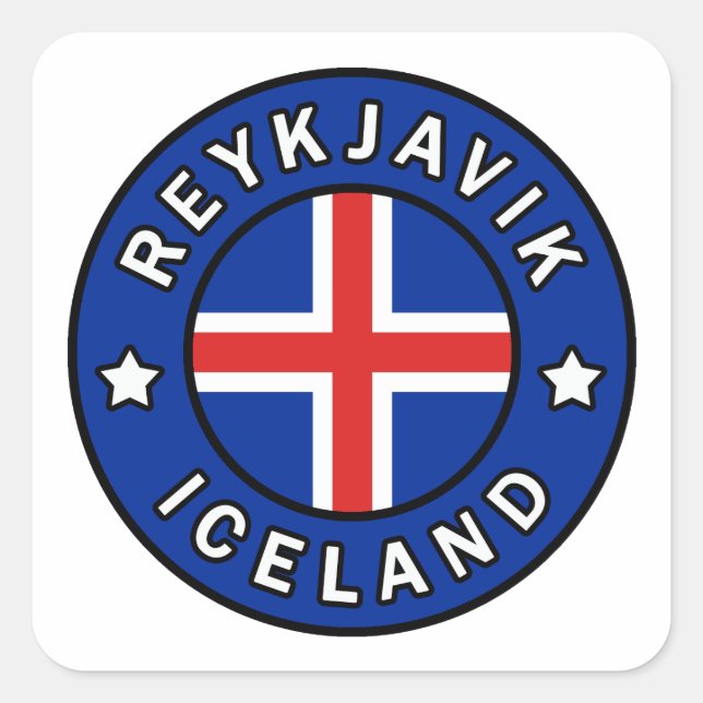 Reykjavik Iceland Square Sticker (Front)