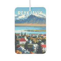 Reykjavík Iceland Travel Art Vintage