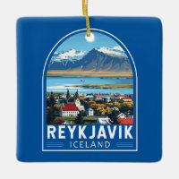 Reykjavík Iceland Travel Art Vintage