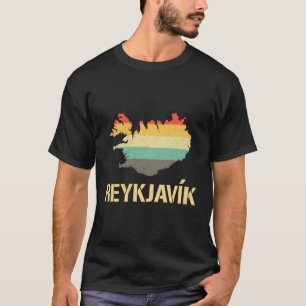 Reykjavik Icelandic Map Iceland T-Shirt