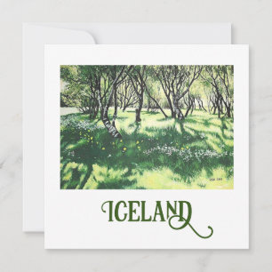 Reykjavik park in Iceland fine art by Pola.B.Alex Holiday Card