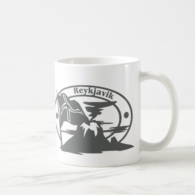 Reykjavik Stamp Coffee Mug (Right)