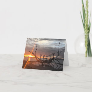 reykjavik sunset notecard