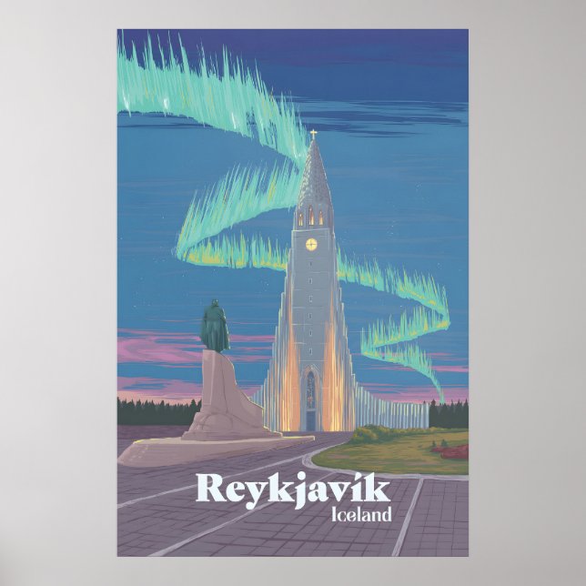 Reykjavik Travel Poster (Front)