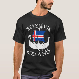 Reykjavik Viking Boat Iceland T-Shirt