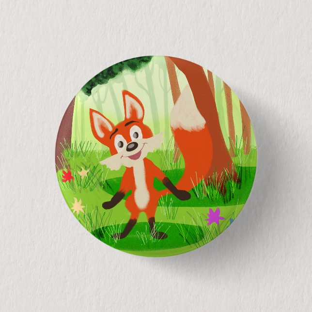 Reynard the Fox 3 Cm Round Badge (Front)