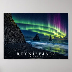 Reynisfjara Black Sand Beach Iceland A4 Poster