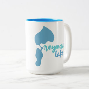 Reynolds Lake, Paw Paw, Michigan Two-Tone Coffee Mug