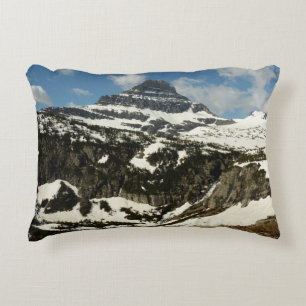 Reynolds Mountain from Logan Pass at Glacier Park Decorative Cushion