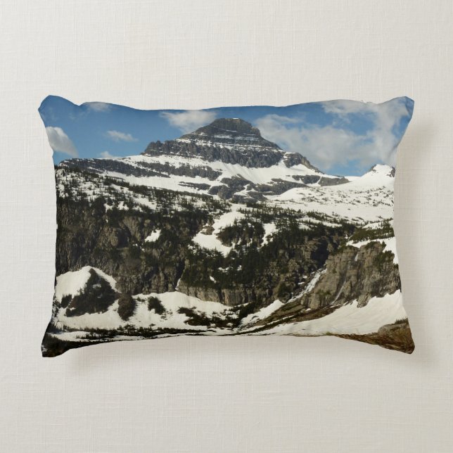 Reynolds Mountain from Logan Pass at Glacier Park Decorative Cushion (Front)
