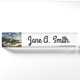 Reynolds Mountain from Logan Pass at Glacier Park Nameplate